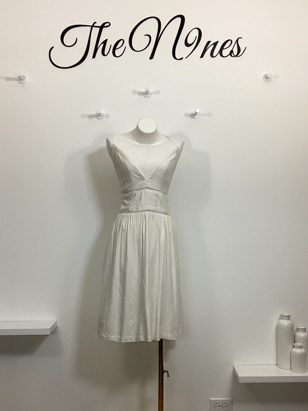 Roxy Cream Color Textured Knee Length Sleeveless Dress NWT XL